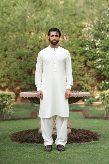 Cream Premium Thai Boski Shalwar Kameez